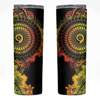 Vanuatu Skinny Tumbler Hibisus Polynesian Pattern Reggae - Polynesian Pride