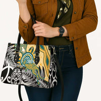 New Zealand Australia Rugby Leather Bag Wallabies Aboriginal All Black Maori Tiki Together - Polynesian Pride