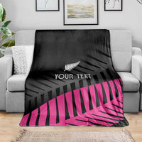 New Zealand Silver Fern Rugby Custom Blanket 2025 All Black Go Champions - Polynesian Pride
