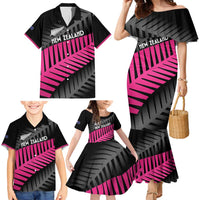 New Zealand Silver Fern Rugby Custom Family Matching Mermaid Dress and Hawaiian Shirt 2025 All Black Go Champions - Polynesian Pride