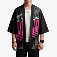 New Zealand Silver Fern Rugby Custom Kimono 2025 All Black Go Champions - Polynesian Pride