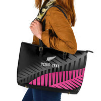 New Zealand Silver Fern Rugby Custom Leather Tote Bag 2025 All Black Go Champions - Polynesian Pride
