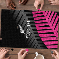 New Zealand Silver Fern Rugby Custom Puzzle 2025 All Black Go Champions - Polynesian Pride