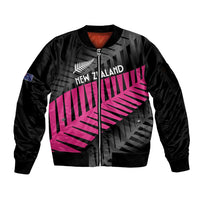 New Zealand Silver Fern Rugby Custom Sleeve Zip Bomber Jacket 2025 All Black Go Champions - Polynesian Pride