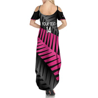 New Zealand Silver Fern Rugby Custom Summer Maxi Dress 2025 All Black Go Champions - Polynesian Pride