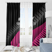 New Zealand Silver Fern Rugby Custom Window Curtain 2025 All Black Go Champions - Polynesian Pride