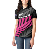New Zealand Silver Fern Rugby Custom Women Polo Shirt 2025 All Black Go Champions - Polynesian Pride