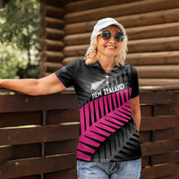 New Zealand Silver Fern Rugby Custom Women Polo Shirt 2025 All Black Go Champions - Polynesian Pride