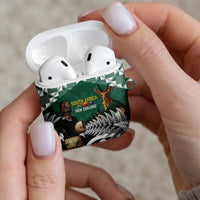 New Zealand South Africa Rugby AirPods Case Springboks Kente All Black Maori Together - Polynesian Pride