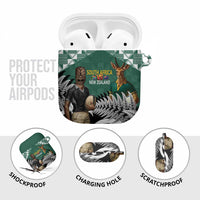 New Zealand South Africa Rugby AirPods Case Springboks Kente All Black Maori Together - Polynesian Pride