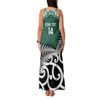 New Zealand South Africa Rugby Custom Family Matching Tank Maxi Dress and Hawaiian Shirt Springboks Kente All Black Maori Together - Polynesian Pride