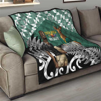 New Zealand South Africa Rugby Quilt Springboks Kente All Black Maori Together - Polynesian Pride