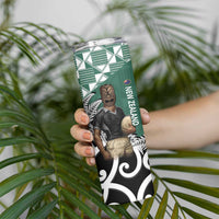 New Zealand South Africa Rugby Skinny Tumbler Springboks Kente All Black Maori Together - Polynesian Pride