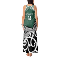 New Zealand South Africa Rugby Custom Tank Maxi Dress Springboks Kente All Black Maori Together - Polynesian Pride