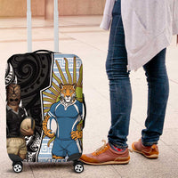 New Zealand Argentina Rugby Luggage Cover 2025 Los Pumas All Black Together - Polynesian Pride
