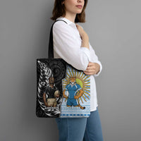 New Zealand Argentina Rugby Tote Bag 2025 Los Pumas All Black Together - Polynesian Pride