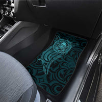 New Zealand Skull Darts Car Mats Aotearoa Maori Chest Tattoo Stylized Teal - Polynesian Pride