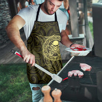 New Zealand Skull Darts Apron Aotearoa Maori Chest Tattoo Stylized Gold - Polynesian Pride