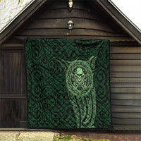 New Zealand Skull Darts Quilt Aotearoa Maori Chest Tattoo Stylized Green - Polynesian Pride