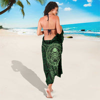 New Zealand Skull Darts Sarong Aotearoa Maori Chest Tattoo Stylized Green - Polynesian Pride