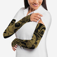 New Zealand Darts Arm Sleeves Skull In Dart We Trust Maori Pattern - Polynesian Pride
