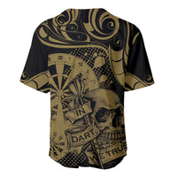 New Zealand Darts Baseball Jersey Skull In Dart We Trust Maori Pattern - Polynesian Pride