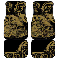New Zealand Darts Car Mats Skull In Dart We Trust Maori Pattern - Polynesian Pride