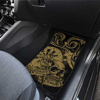 New Zealand Darts Car Mats Skull In Dart We Trust Maori Pattern - Polynesian Pride