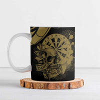 New Zealand Darts Ceramic Mug Skull In Dart We Trust Maori Pattern - Polynesian Pride