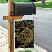 New Zealand Darts Garden Flag Skull In Dart We Trust Maori Pattern - Polynesian Pride