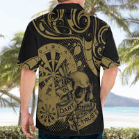 New Zealand Darts Hawaiian Shirt Skull In Dart We Trust Maori Pattern - Polynesian Pride