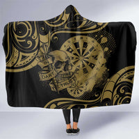 New Zealand Darts Hooded Blanket Skull In Dart We Trust Maori Pattern - Polynesian Pride