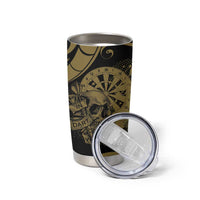 New Zealand Darts Tumbler Cup Skull In Dart We Trust Maori Pattern - Polynesian Pride