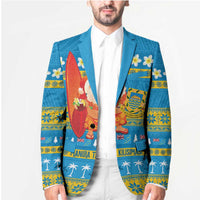 Tuvalu Christmas Blazer Cute Santa Manuia te Kilisimasi - Polynesian Pride