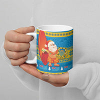 Tuvalu Christmas Ceramic Mug Cute Santa Manuia te Kilisimasi - Polynesian Pride