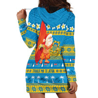 Tuvalu Christmas Hoodie Dress Cute Santa Manuia te Kilisimasi - Polynesian Pride
