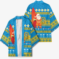 Tuvalu Christmas Kimono Cute Santa Manuia te Kilisimasi - Polynesian Pride