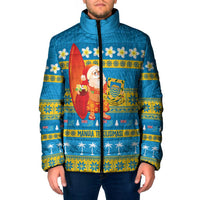 Tuvalu Christmas Padded Jacket Cute Santa Manuia te Kilisimasi - Polynesian Pride