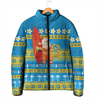 Tuvalu Christmas Padded Jacket Cute Santa Manuia te Kilisimasi - Polynesian Pride
