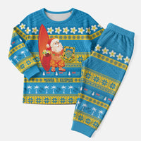 Tuvalu Christmas Pajama Set Cute Santa Manuia te Kilisimasi - Polynesian Pride