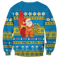 Tuvalu Christmas Sweatshirt Cute Santa Manuia te Kilisimasi - Polynesian Pride