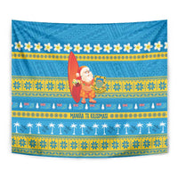 Tuvalu Christmas Tapestry Cute Santa Manuia te Kilisimasi - Polynesian Pride