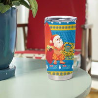 Tuvalu Christmas Tumbler Cup Cute Santa Manuia te Kilisimasi - Polynesian Pride