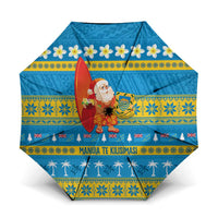 Tuvalu Christmas Umbrella Cute Santa Manuia te Kilisimasi - Polynesian Pride