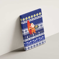 Nauru Christmas Canvas Wall Art Cute Santa Coat Of Arms Merry Xmas - Polynesian Pride