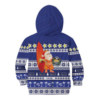 Nauru Christmas Kid Hoodie Cute Santa Coat Of Arms Merry Xmas - Polynesian Pride