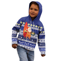 Nauru Christmas Kid Hoodie Cute Santa Coat Of Arms Merry Xmas - Polynesian Pride