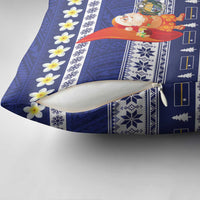 Nauru Christmas Pillow Cover Cute Santa Coat Of Arms Merry Xmas - Polynesian Pride