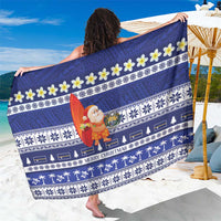 Nauru Christmas Sarong Cute Santa Coat Of Arms Merry Xmas - Polynesian Pride