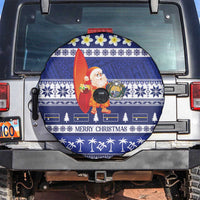 Nauru Christmas Spare Tire Cover Cute Santa Coat Of Arms Merry Xmas - Polynesian Pride